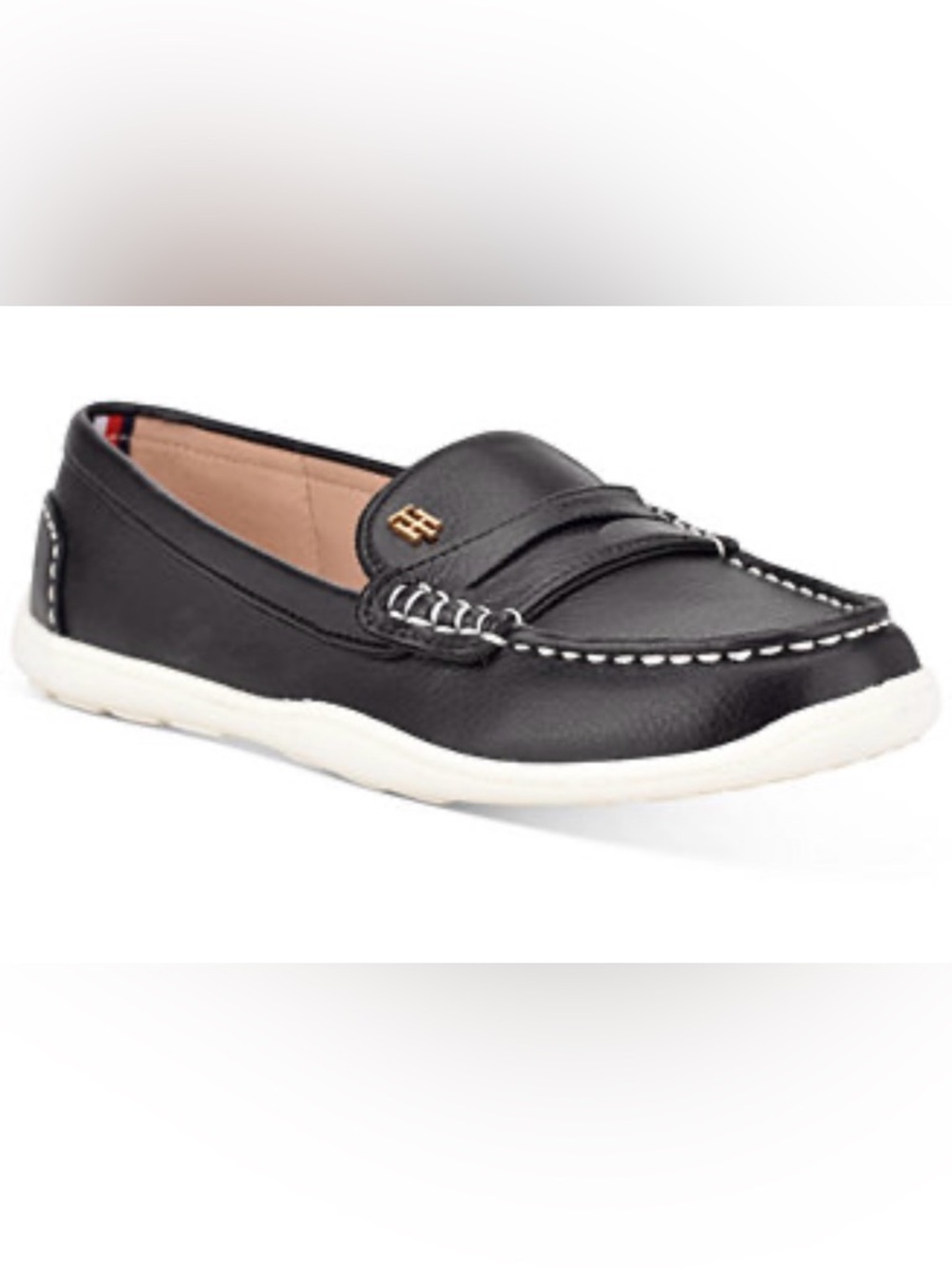Tommy Hilfiger Kaia Loafers Black Vegan Size 7.5 Medium